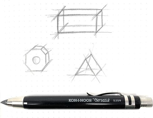KOH-I-NOOR 5359 5.6mm Diameter Mechanical Clutch Lead Holder Pencil - Black in Saudi Arabia