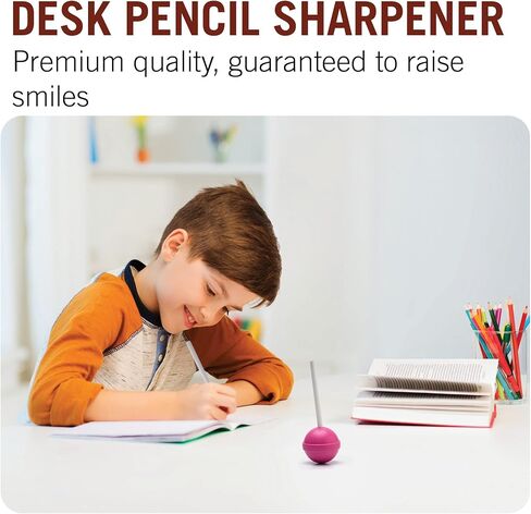 Monkey Business Lollypop Pencil Sharpener for Kids, Fun Manual Pencil Sharpener for Colored Pencils, Cute Pencil Sharpener for Girls and Boys, Student Stationery Supplies, Birthday Gift (Pink) in Saudi Arabia