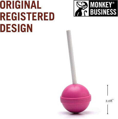 Monkey Business Lollypop Pencil Sharpener for Kids, Fun Manual Pencil Sharpener for Colored Pencils, Cute Pencil Sharpener for Girls and Boys, Student Stationery Supplies, Birthday Gift (Pink) in Saudi Arabia