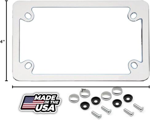 BLVD-LPF OBEY YOUR LUXURY Motorcycle Stainless Steel License Plate Frame Heavy Duty Including Mounting Hardware and Screw Caps (Matte Black) in Saudi Arabia