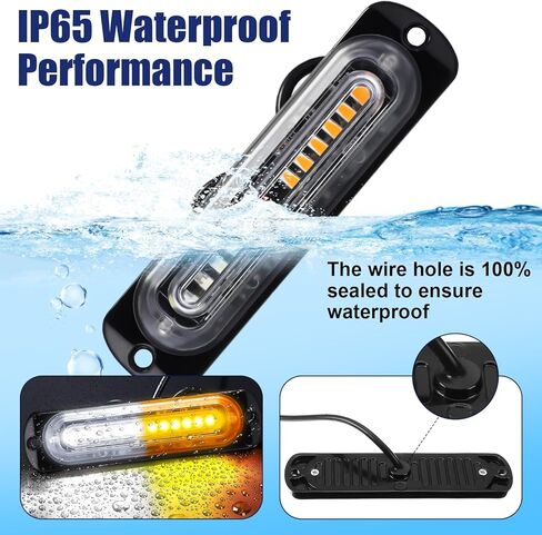 16 جهاز كمبيوتر شخصى مجموعة أضواء LED القوية 12 LED سطح جبل وامض الأضواء القوية مزامنة ميزة ضوء نحيف للغاية لشاحنة سيارة سيارة مصبغة صغيرة ضوء رئيس منارة الطوارئ أضواء التحذير من المخاطر in Kuwait