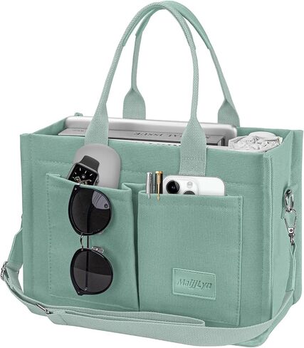 Canvas Tote Bag for Women Multi Pockets Crossbody Womens Tote Bags Trendy Satchel Handbag Everything Everyday Bag in Saudi Arabia