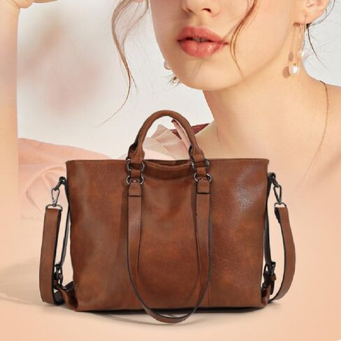 Pahajim Handbags for Women Large Designer Ladies Hobo bag Bucket Purse Faux Leather in Kuwait