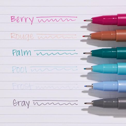 Erin Condren Gem Tone Ultra Fine-Tip Markers 6-Pack, Ultra Fine-Tip Markers Including 6 Unique Ink Colors, Made for Writing, Color-Coding, and Detailed Notes in Saudi Arabia