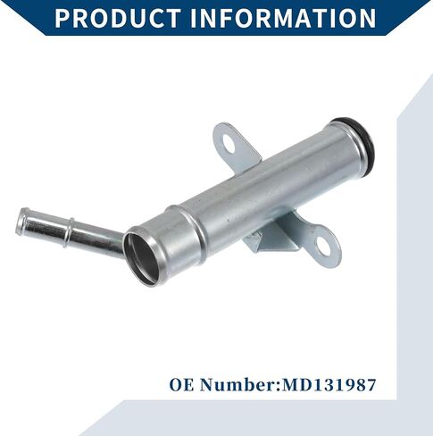 رقم MD131987 مجموعة خرطوم سخان HVAC لسيارة دودج جراند كارافان 1989-1995 / أنبوب إدخال مضخة المياه الداخلية / معدن متين / قطعة واحدة فضية اللون in Saudi Arabia