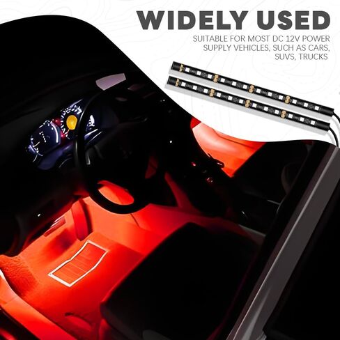 Car LED Strip Light, Car LED Atmosphere Lights, Auto Interior Decorative Lamp with Cigarette Adapter Plug, 12V Under Dash Night Light Universal for Motorcycle (Red, Cigarette Lighter) in Saudi Arabia