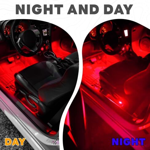 Car LED Strip Light, Car LED Atmosphere Lights, Auto Interior Decorative Lamp with Cigarette Adapter Plug, 12V Under Dash Night Light Universal for Motorcycle (Red, Cigarette Lighter) in Saudi Arabia