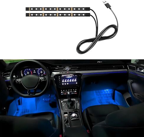 Car LED Strip Light, Car LED Atmosphere Lights, Auto Interior Decorative Lamp with Cigarette Adapter Plug, 12V Under Dash Night Light Universal for Motorcycle (Red, Cigarette Lighter) in Saudi Arabia