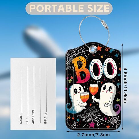 Snow Mountain Lake Forest Set of 2 Luggage Tags for Suitcases Leather Suitcase Tags Identifiers with Privacy Name Address Label and Stainless Steel Loop for Women Men Travel Luggage Accessories in Saudi Arabia