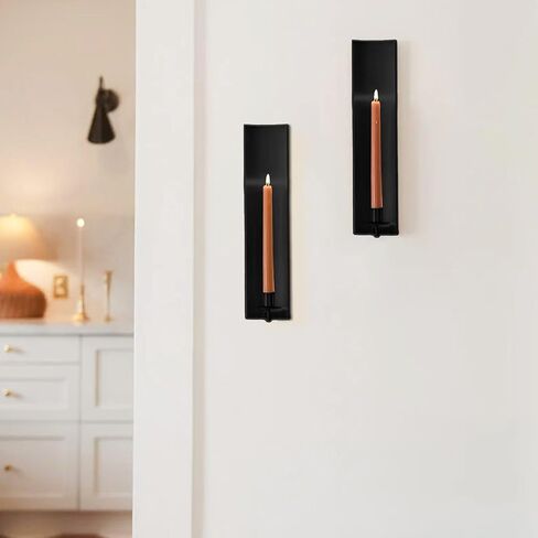 حامل شموع لتزيين الحائط من الزجاج والمعدن باللون الأزرق من NIKKKAPOETRY، مجموعة مكونة من قطعتين in Kuwait