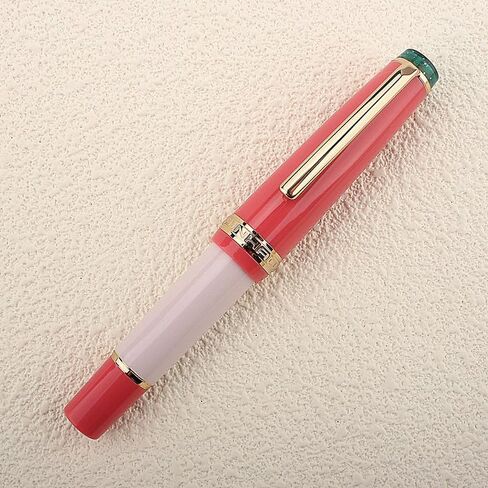 JinHao 82 Guava Fine Nib Fountain Pen,Short Acrylic Mini Pocket Pen with Ink Converter in Kuwait