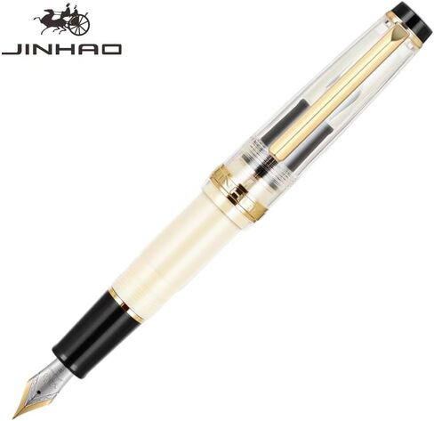 JinHao 82 Guava Fine Nib Fountain Pen,Short Acrylic Mini Pocket Pen with Ink Converter in Kuwait