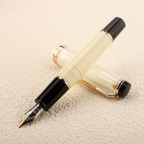 JinHao 82 Guava Fine Nib Fountain Pen,Short Acrylic Mini Pocket Pen with Ink Converter in Kuwait