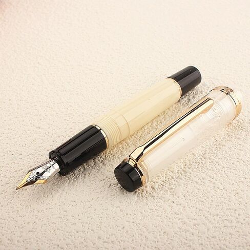 JinHao 82 Guava Fine Nib Fountain Pen,Short Acrylic Mini Pocket Pen with Ink Converter in Kuwait