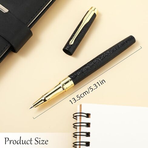 cobee® Frosted Finish Fountain Pen, 0.38mm Extra Fine Point Metal Fountain Pen Lightweight Calligraphy Pen Slim Business Pen Luxury Pen for Men Women Office(Black) in Saudi Arabia