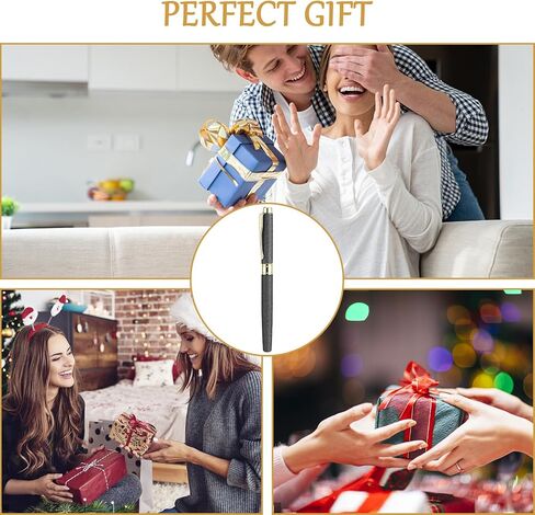 cobee® Frosted Finish Fountain Pen, 0.38mm Extra Fine Point Metal Fountain Pen Lightweight Calligraphy Pen Slim Business Pen Luxury Pen for Men Women Office(Black) in Saudi Arabia