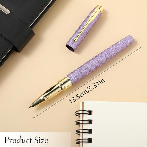cobee® Frosted Finish Fountain Pen, 0.38mm Extra Fine Point Metal Fountain Pen Lightweight Calligraphy Pen Slim Business Pen Luxury Pen for Men Women Office(Black) in Saudi Arabia