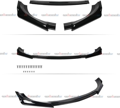 Front Bumper Lip Compatible with 2013-2016 Hyundai Genesis Coupe, Air Dam Lower Chin Spoiler Splitter Fit for 2013 2014 2015 2016, Protection Body Kit (Glossy Black) in Saudi Arabia