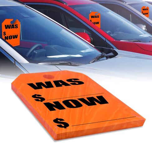 Versa-Tags Hang Tags, Pack of 50, Neon Green, 8.5" X 11.5", Car Rear View Mirror Tags - Auto Dealership Supplies in Saudi Arabia