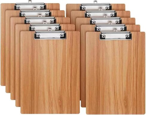 Clipboards,10 Pack Wooden Clipboards Hardboard,Standard A4 Letter Size Wood Clipboards Clip Boards for Office School Business Classroom in Kuwait