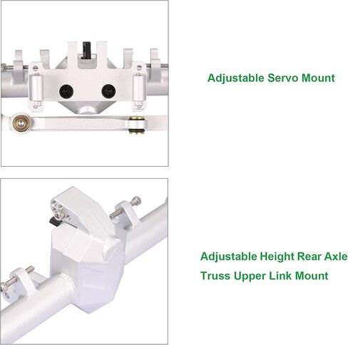 محاور SCX24 مع أوزان نحاسية، محاور SCX24 من سبائك الألومنيوم 103 جرام، زاوية توجيه قصوى 52 درجة CVD، +5 مم موسعة، ترقيات SCX24 للمحور المحوري SCX24 Deadbolt، C10، JLU، Gladiator، Bronco 1/24 RC Crawler in Kuwait