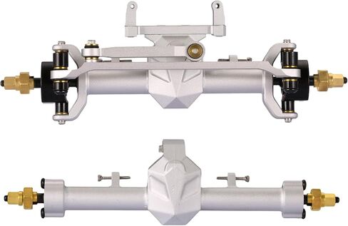 محاور SCX24 مع أوزان نحاسية، محاور SCX24 من سبائك الألومنيوم 103 جرام، زاوية توجيه قصوى 52 درجة CVD، +5 مم موسعة، ترقيات SCX24 للمحور المحوري SCX24 Deadbolt، C10، JLU، Gladiator، Bronco 1/24 RC Crawler in Kuwait