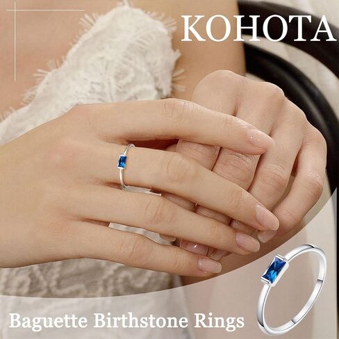 KOHOTA خواتم جوهرة الفضة للنساء أنيقة قابلة للتكديس للخطوبة والزفاف وعد خواتم غير مشوهة تشيكوسلوفاكيا الزمرد الأخضر الأحجار الكريمة خاتم الأمهات هدية عيد ميلاد حجم 6-10 in Saudi Arabia