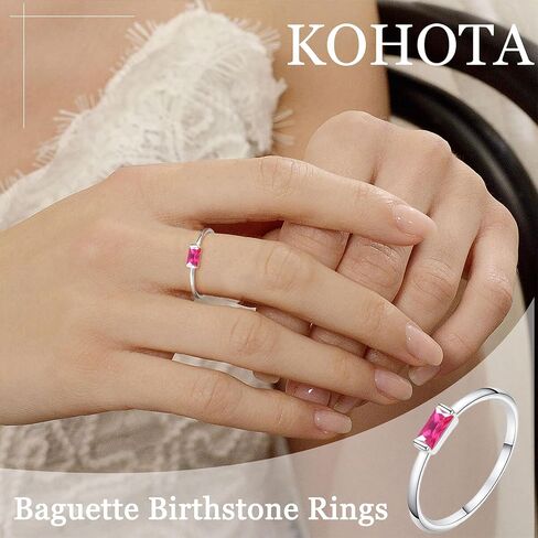 KOHOTA خواتم جوهرة الفضة للنساء أنيقة قابلة للتكديس للخطوبة والزفاف وعد خواتم غير مشوهة تشيكوسلوفاكيا الزمرد الأخضر الأحجار الكريمة خاتم الأمهات هدية عيد ميلاد حجم 6-10 in Saudi Arabia