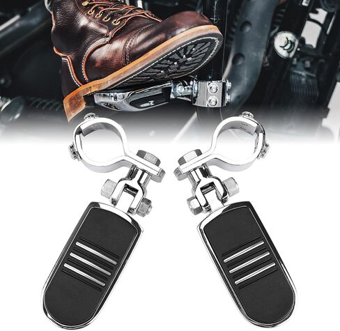 Kemimoto Motorcycle Highway Pegs Foot Rest Compatible with Road King Street Glide all motorcycle pegs Engine Guard, Chrome in Saudi Arabia