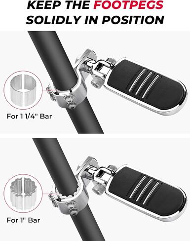 Kemimoto Motorcycle Highway Pegs Foot Rest Compatible with Road King Street Glide all motorcycle pegs Engine Guard, Chrome in Saudi Arabia