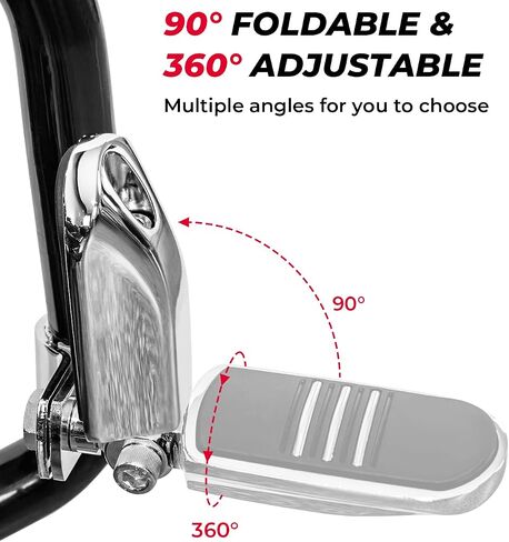 Kemimoto Motorcycle Highway Pegs Foot Rest Compatible with Road King Street Glide all motorcycle pegs Engine Guard, Chrome in Saudi Arabia