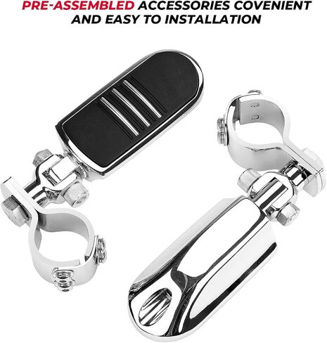 Kemimoto Motorcycle Highway Pegs Foot Rest Compatible with Road King Street Glide all motorcycle pegs Engine Guard, Chrome in Saudi Arabia