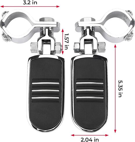 Kemimoto Motorcycle Highway Pegs Foot Rest Compatible with Road King Street Glide all motorcycle pegs Engine Guard, Chrome in Saudi Arabia