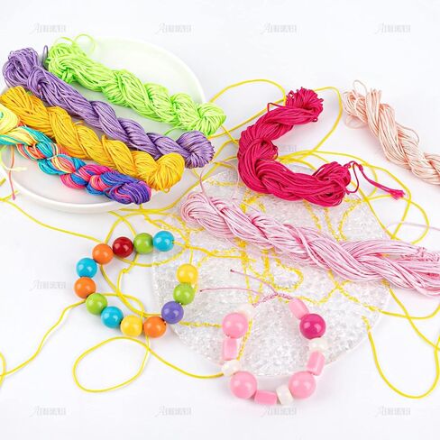 AUEAR, 30 Colors 820 Yards 1mm Satin Nylon Trim Cord Chinese Knotting Beading Kumihimo Macrame Thread String for Bracelet Jewelry Making in Saudi Arabia