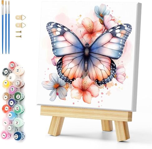 Natuyalo Paint by Numbers Kit for Adults Framed - Cow and Flowers Paint by Number on Canvas with Frame, Animal DIY Acrylic Painting by Number Ideal Gift Home Wall Decor (12x12 Inch) in Saudi Arabia