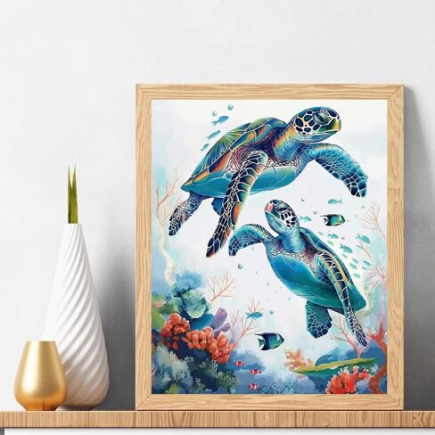 Natuyalo Paint by Numbers Kit for Adults, Paint by Numbers for Beginner Panda on Lotus Leaf, Paint by Number for Adults, Lake Landscape DIY Paint by Number for Gift Home Wall Decor 16x20 Inch in Saudi Arabia