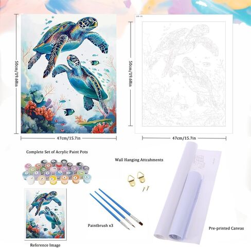 Natuyalo Paint by Numbers Kit for Adults, Paint by Numbers for Beginner Panda on Lotus Leaf, Paint by Number for Adults, Lake Landscape DIY Paint by Number for Gift Home Wall Decor 16x20 Inch in Saudi Arabia