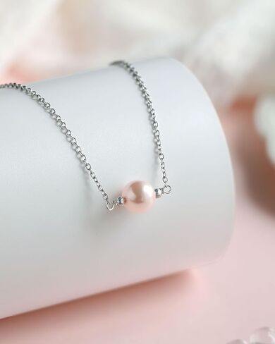 Single Pearl Necklace Happy Birthday Gifts for Her 10 13 16 Year Old Daughter Granddaughter Niece Women in Kuwait