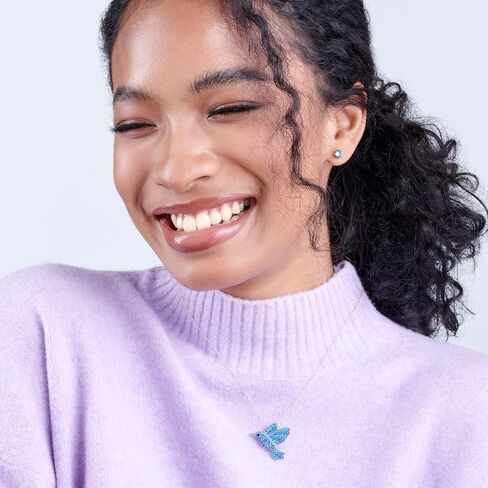 BLING BIJOUX Flying Hummingbird Crystal Pendant Necklace Never Rust 925 Sterling Silver Natural and Hypoallergenic Chain For Women, Girls, Mother's Day Gift for Mom with Free Breathtaking Box in Saudi Arabia