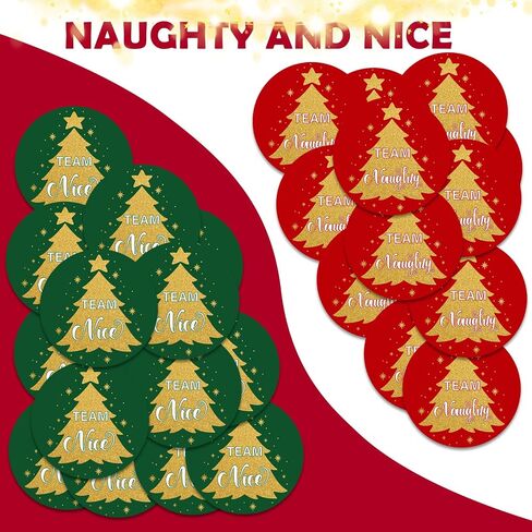 80 Pcs Christmas Sticker Christmas Naughty Nice Stickers Xmas Holiday Stickers Round Christmas Tree Labels for Envelope Stickers Christmas Gift Wrap Decoration Party Supplies, 2 Designs in Saudi Arabia