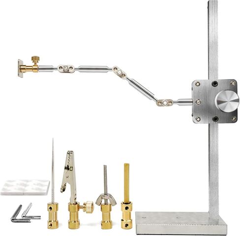 Stop Motion Animation Kit DIY-Stopmotion Rig Armature Rigging System with 5 Connectors for Animators, Stop Motion Stand Shooting Bracket Kits, Time-Lapse Product Photography - Arm Length 26cm, Silver in Saudi Arabia