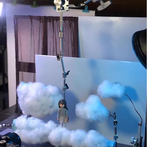 Stop Motion Animation Kit DIY-Stopmotion Rig Armature Rigging System with 5 Connectors for Animators, Stop Motion Stand Shooting Bracket Kits, Time-Lapse Product Photography - Arm Length 26cm, Silver in Saudi Arabia