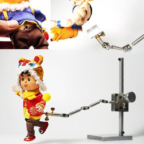 Stop Motion Animation Kit DIY-Stopmotion Rig Armature Rigging System with 5 Connectors for Animators, Stop Motion Stand Shooting Bracket Kits, Time-Lapse Product Photography - Arm Length 26cm, Silver in Saudi Arabia