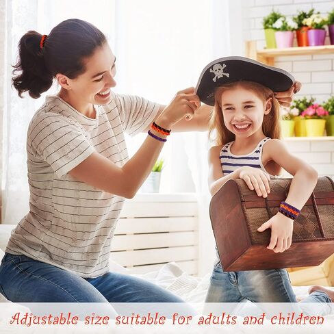 Dingion 180 قطعة من أساور الهالوين السائبة من النايلون أساور الصداقة للأطفال برتقالي أسود أرجواني قابل للتعديل نيون منسوج حبل أساور Goodie Bag Stuffers Halloween Party Favor in Kuwait