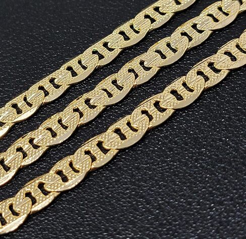 خلخال للنساء يناسب المقاسات الصغيرة إلى الكبيرة من 8 بوصة، 9 بوصة، 10 بوصة، 11 بوصة، 12 بوصة سلسلة مقعرة مطلية بالذهب عيار 14 قيراط سوار الكاحل - صنع في كوريا in Kuwait