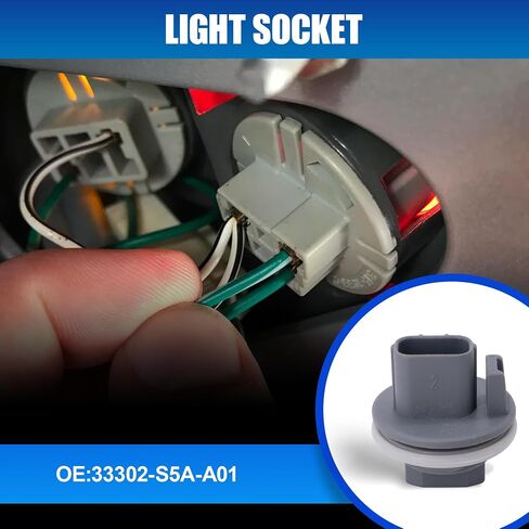 HiSport 2PCS بدوره إشارة ضوء لمبة مؤشر المقبس قاعدة الوامض متوافق مع Acura Honda Civic CR-V Crosstour Element Odyssey 2002 2003 2004 2005 2006 2007 2008 استبدال OEM 33302-S5A-A01 in Saudi Arabia
