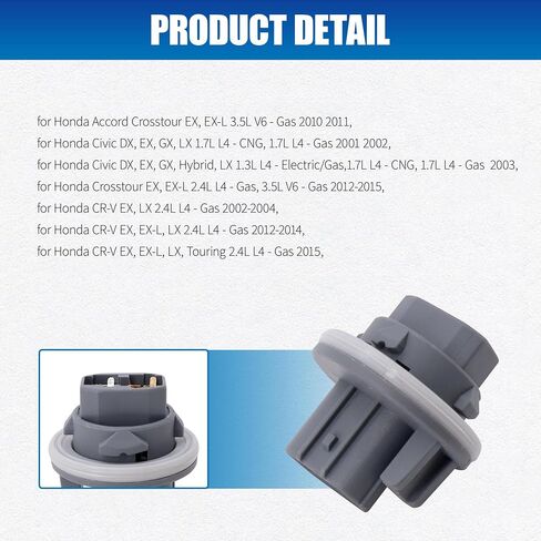 HiSport 2PCS بدوره إشارة ضوء لمبة مؤشر المقبس قاعدة الوامض متوافق مع Acura Honda Civic CR-V Crosstour Element Odyssey 2002 2003 2004 2005 2006 2007 2008 استبدال OEM 33302-S5A-A01 in Saudi Arabia