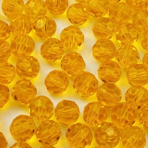 400pcs 4mm Round Crystal Glass Beads for Jewelry Making, Faceted Crystal Glass Bead Spacer Beads Loose Beads for Bracelet Earring Necklace DIY Craft(Champagne) in Saudi Arabia