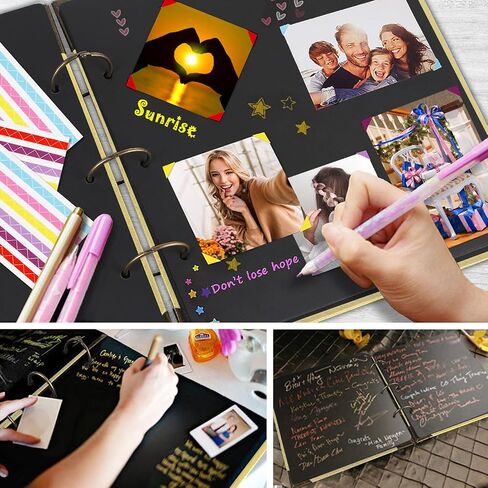 ألبوم صور سجل قصاصات DIY، 10 × 10 بوصة 50 صفحة غطاء جلدي عتيق ثلاثي الحلقات ألبومات كشك صور الحب مع 408 قطعة زوايا صور ذاتية اللصق للحفاظ على الذاكرة، قلب (أخضر جاسبر) in Kuwait
