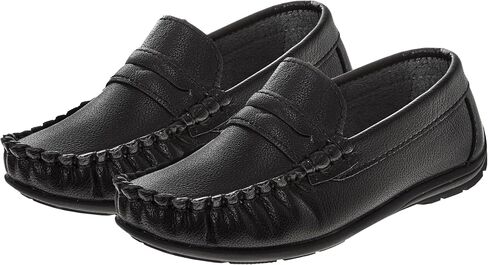 Josmo Boys Moccasin Driving Loafers - Casual Dress Penny Slip On Boat Shoes (Toddlers - Little Kids - Big Kids) in Saudi Arabia